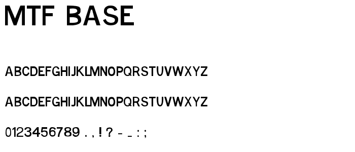 MTF Base font